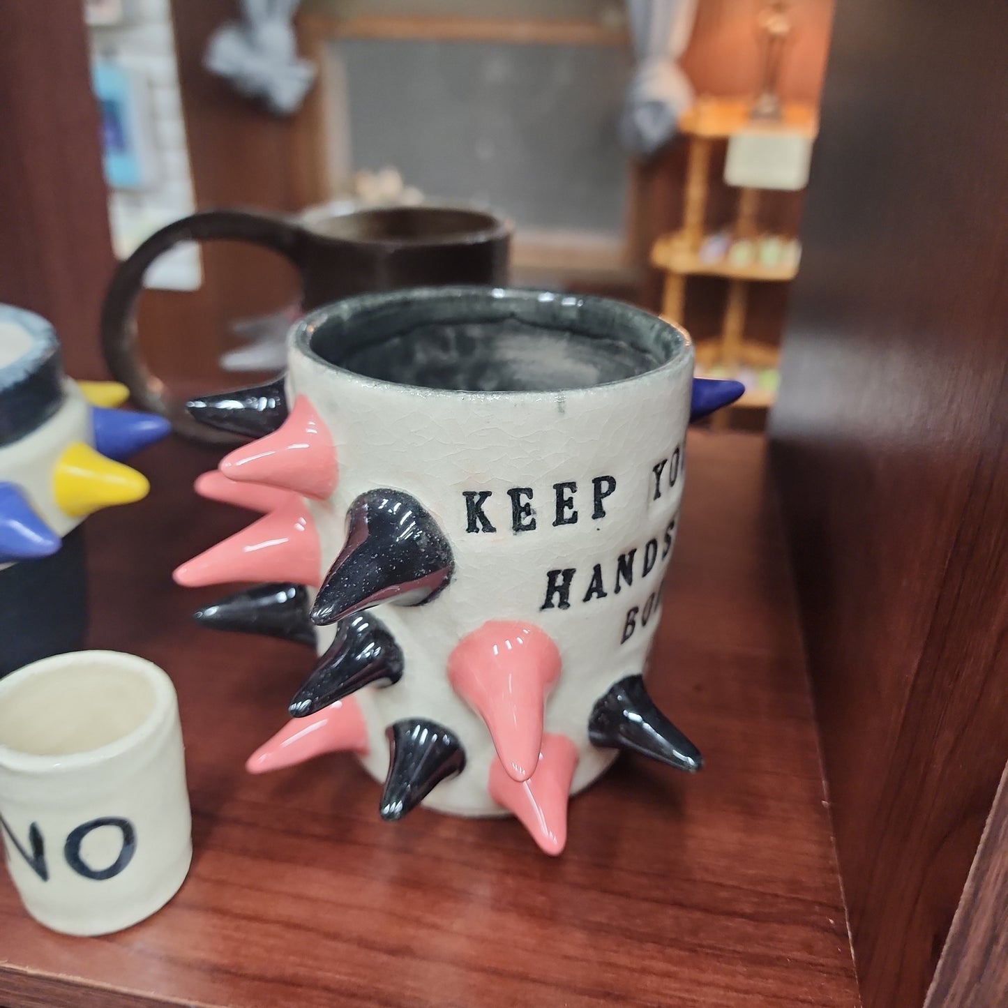 Spiked Mug | Bodily Autonomy | Trans Rights | Bitchware Ceramics