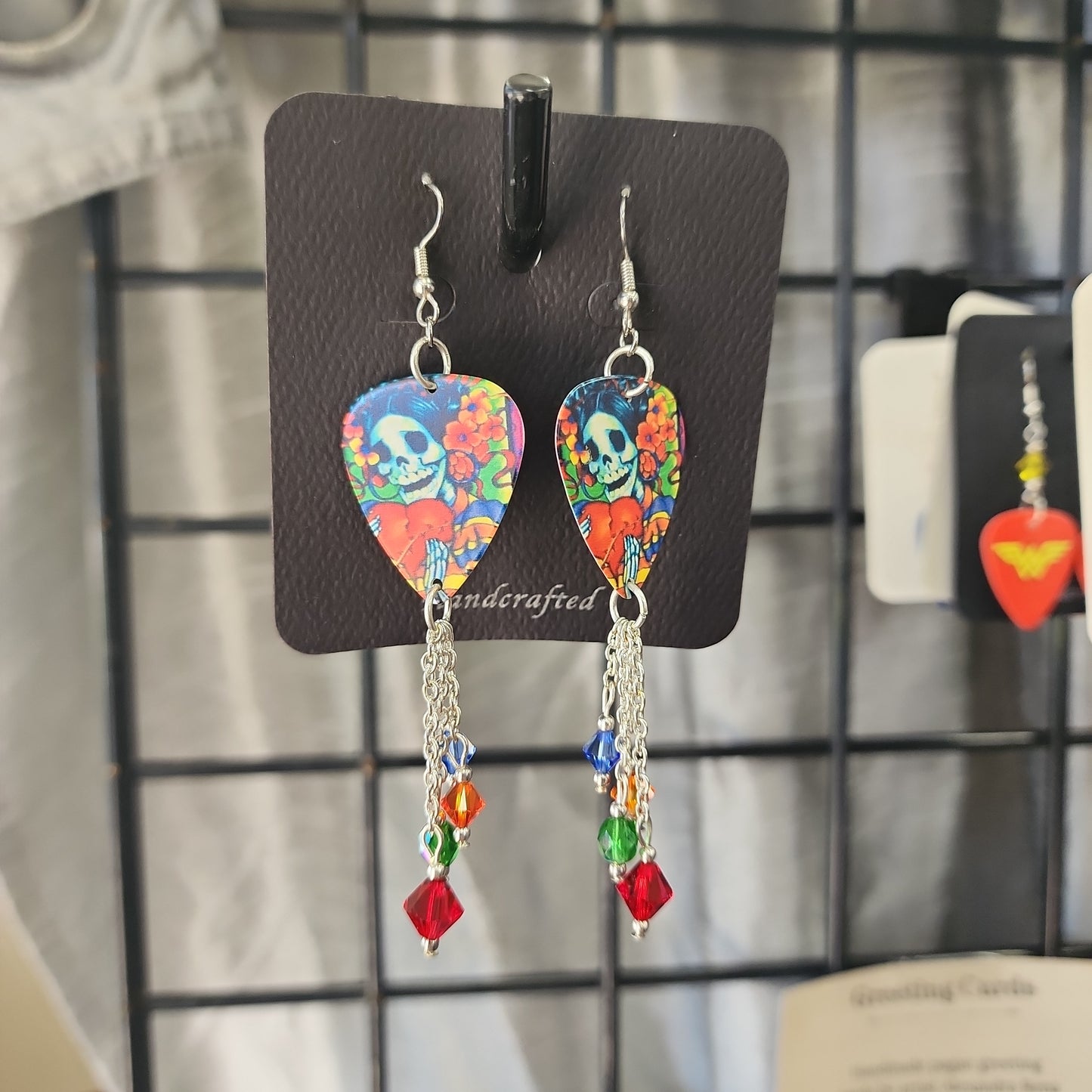 Handcrafted Guitar Pick Earrings by Gigi