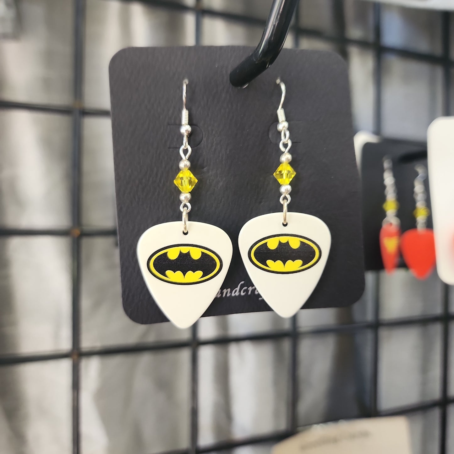 Handcrafted Guitar Pick Earrings by Gigi