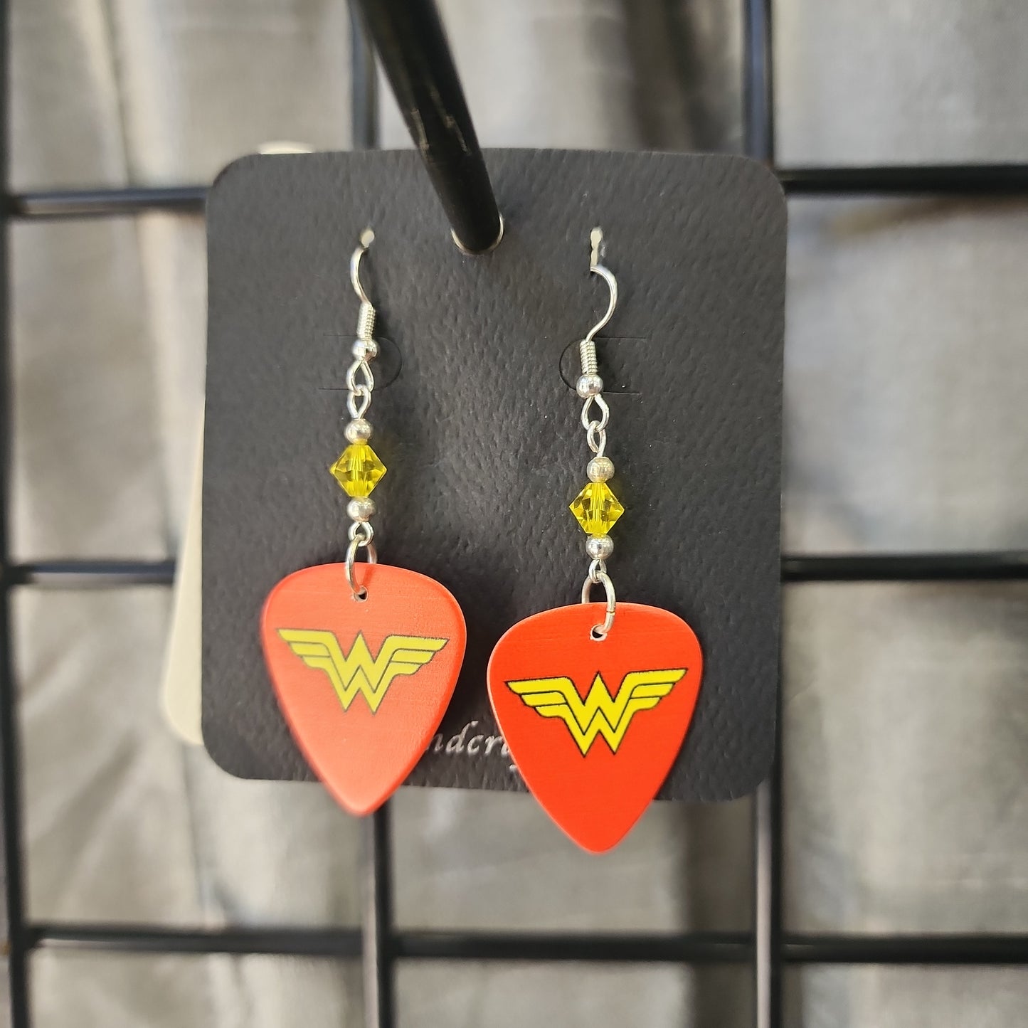 Handcrafted Guitar Pick Earrings by Gigi