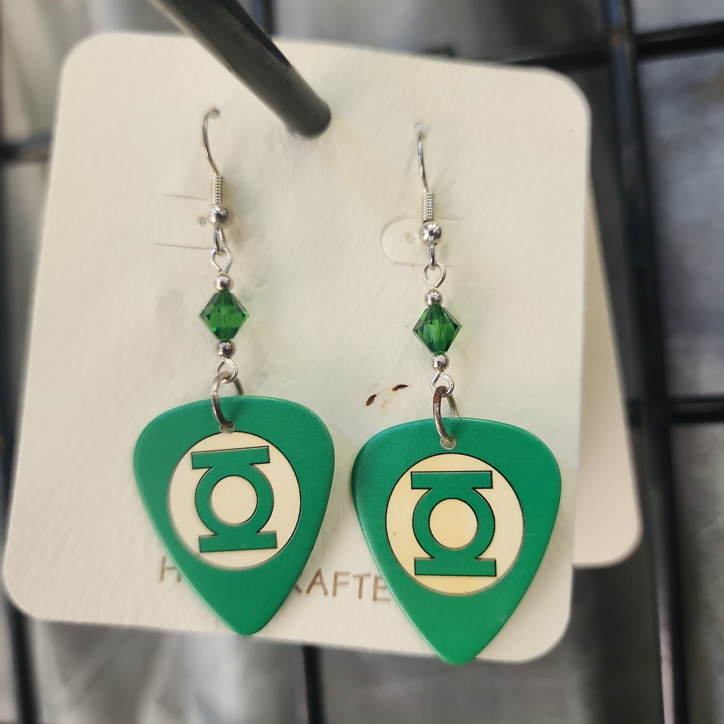 Handcrafted Guitar Pick Earrings by Gigi