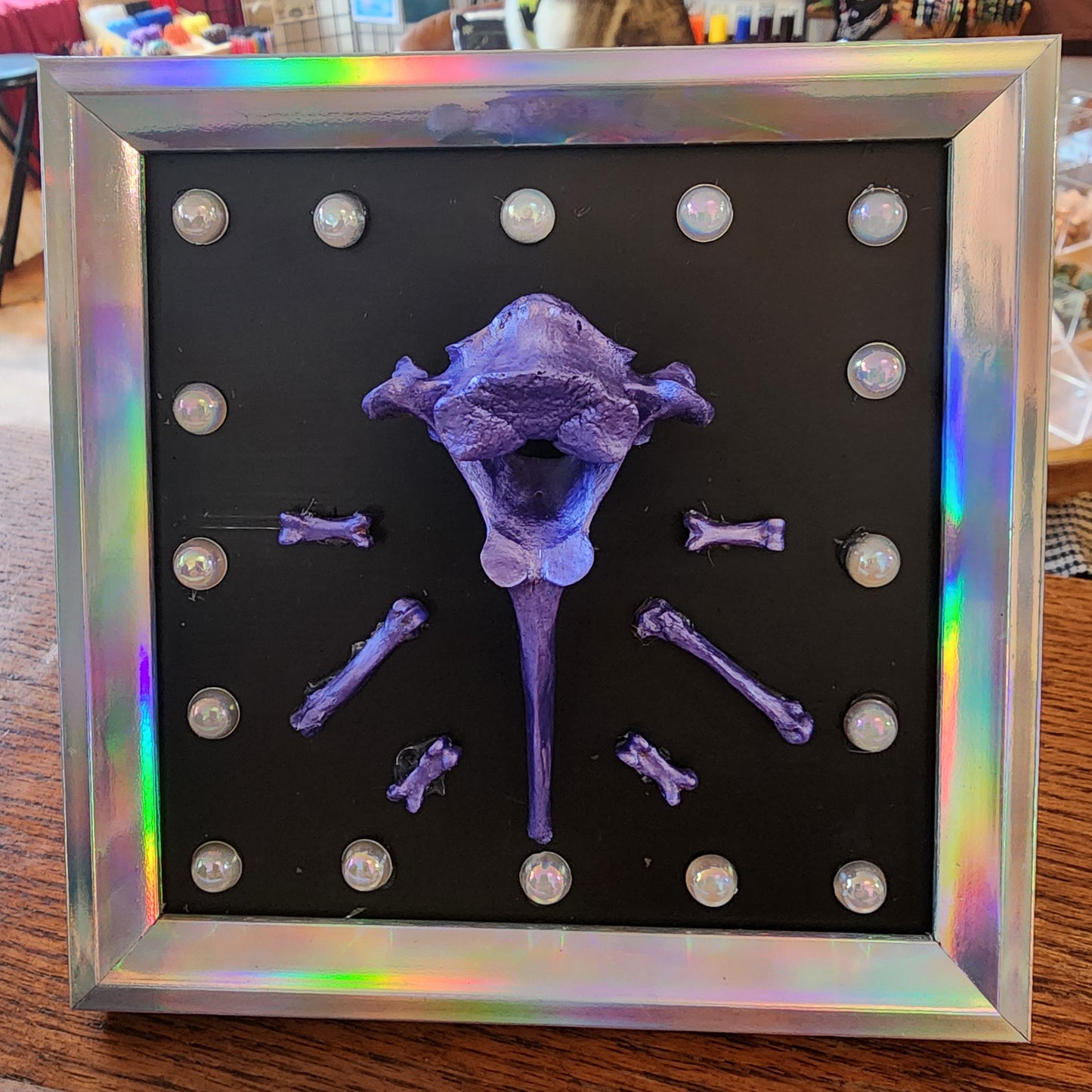 Mystic Eclipse Creations | Purple Bone Art Picture Frame | Oddities Art