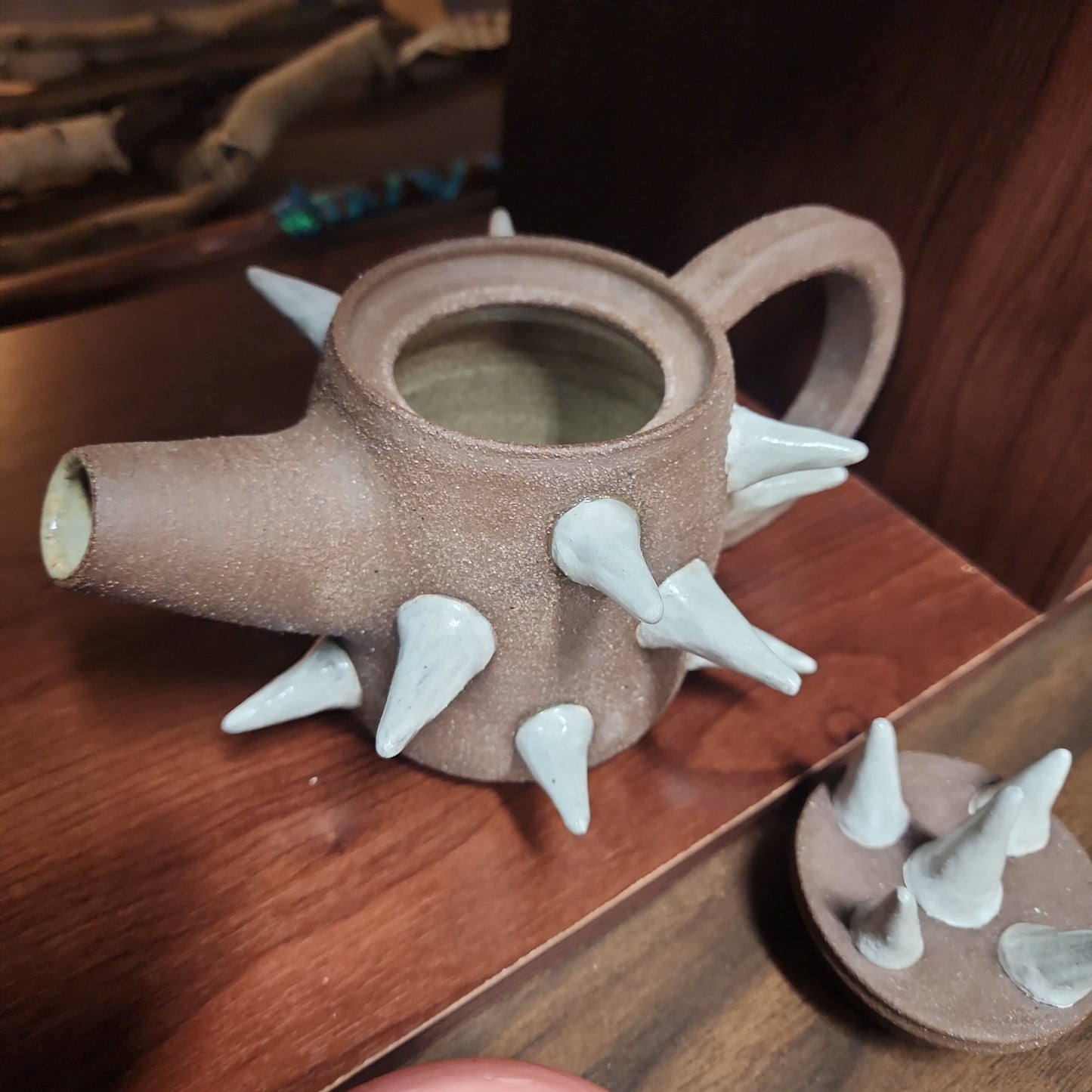 Brown Spiked Teapot | Bitchware Ceramics
