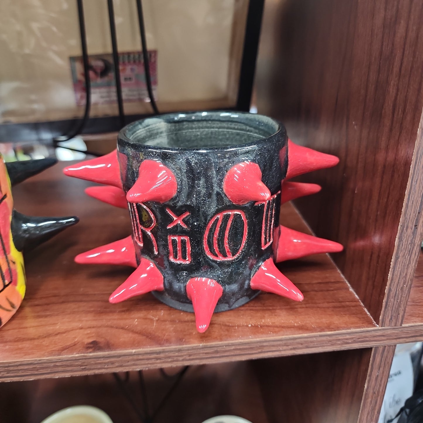 Black & Red Spiked "RIOT" Mug | Bitchware Ceramics
