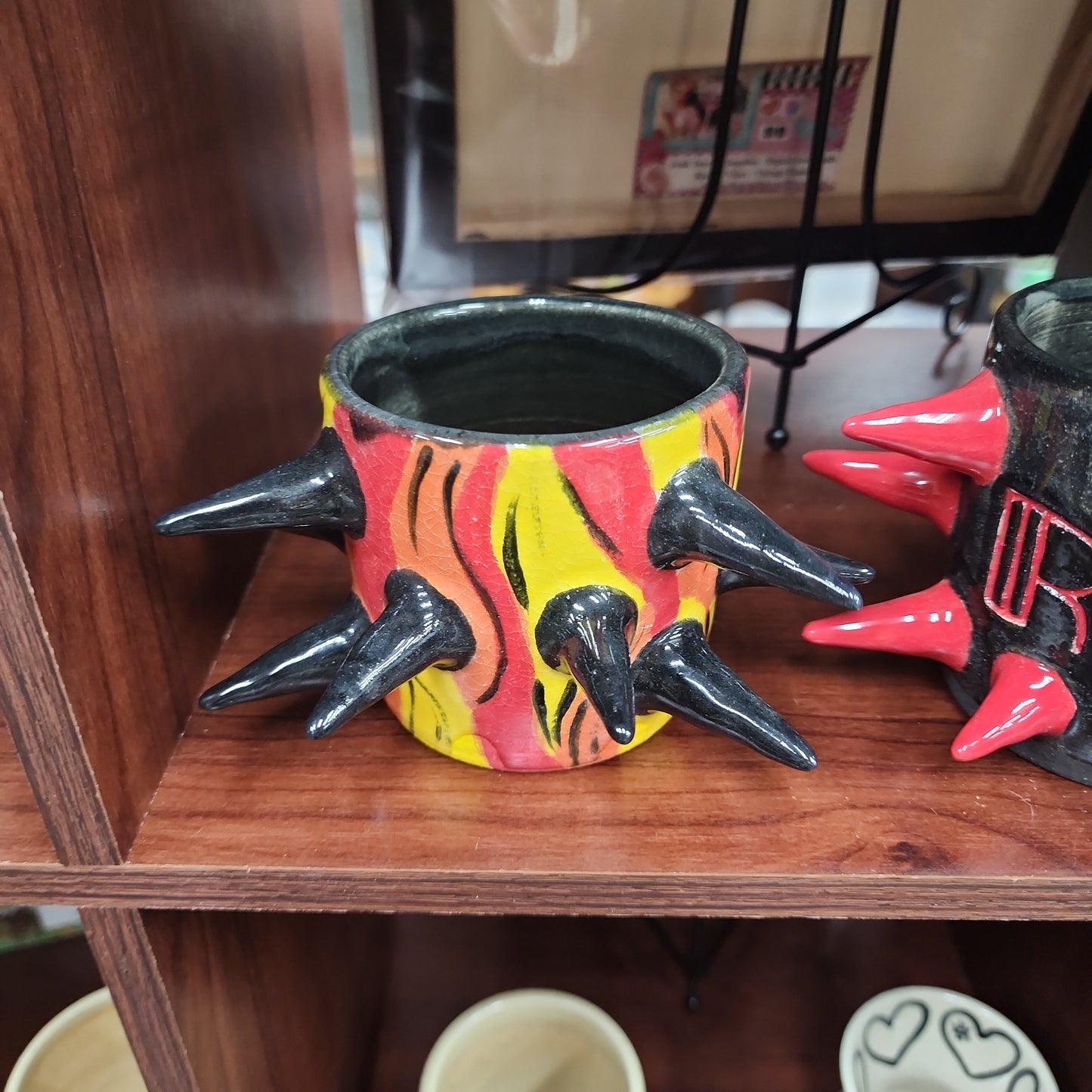 Spiked Mug | Fire Pattern RIOT | Bitchware Ceramics