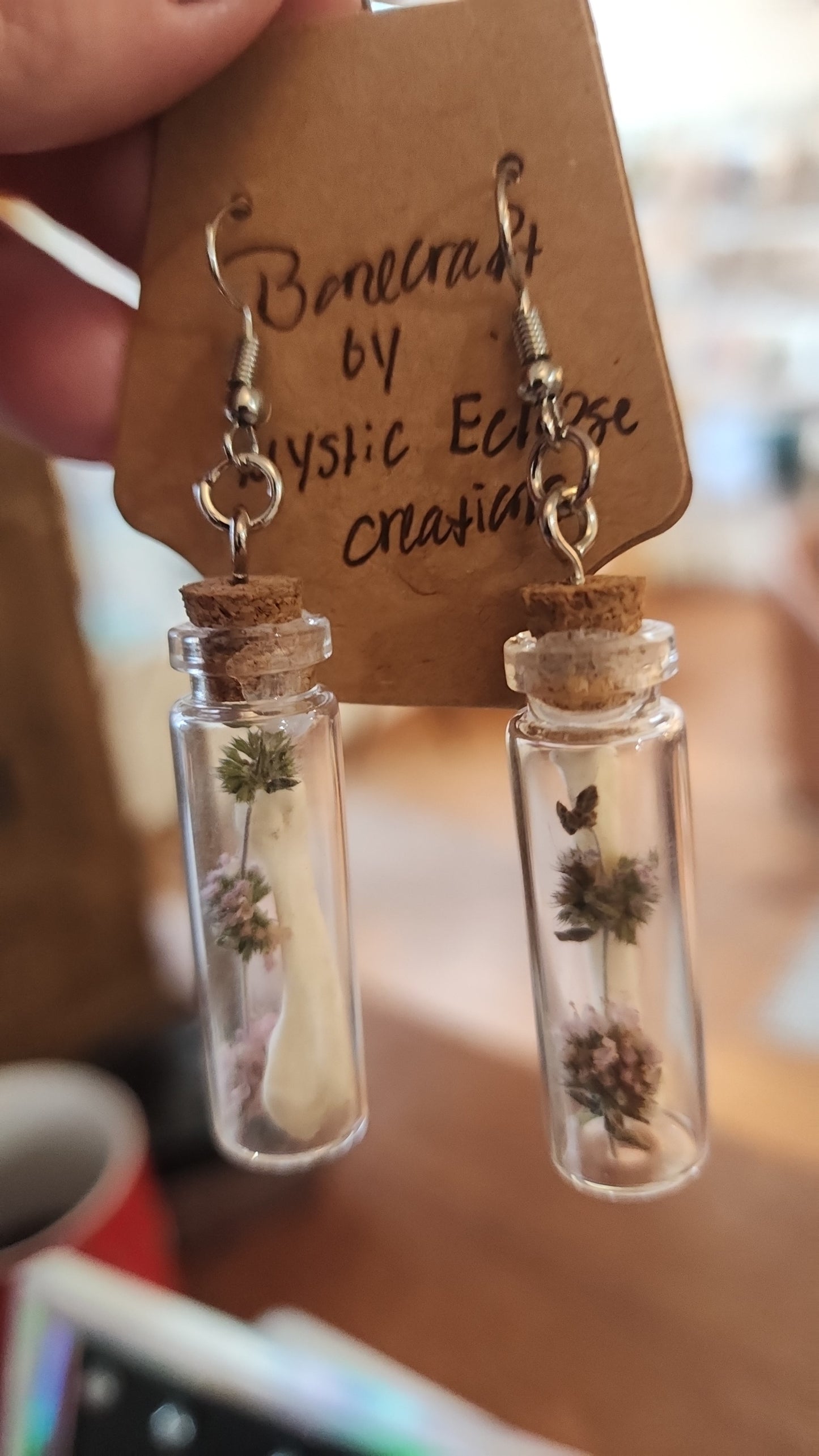 Mystic Eclipse Creations | Bonecraft Dangle Earrings | Oddities Art (Copy)