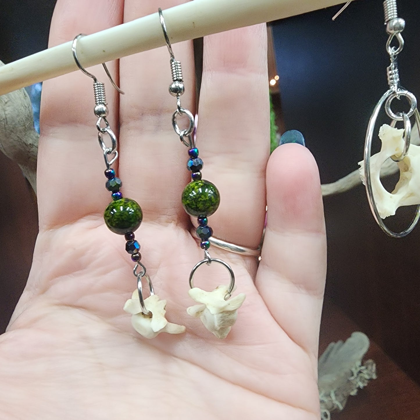 Mystic Eclipse Creations | Bonecraft Dangle Earrings | Oddities Art (Copy)