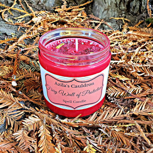 Fiery Wall of Protection Spell Candle