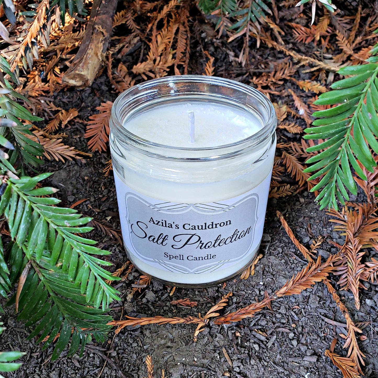 Salt Protection Spell Candle